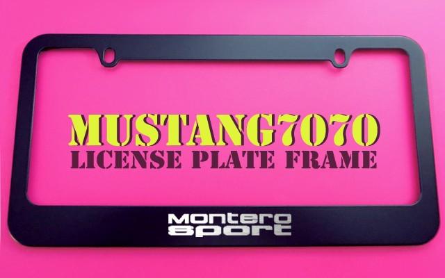 1 brand new mitsubishi montero sport black metal license plate frame