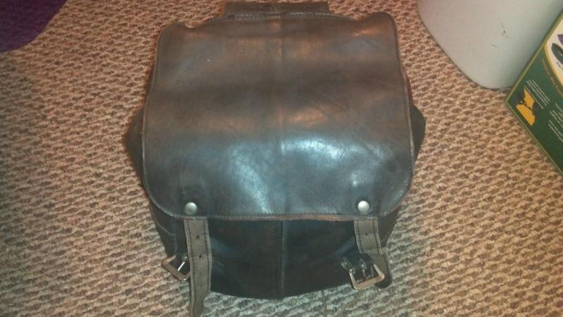 Vintage black leather motorcycle saddlebags, US $50.00, image 4