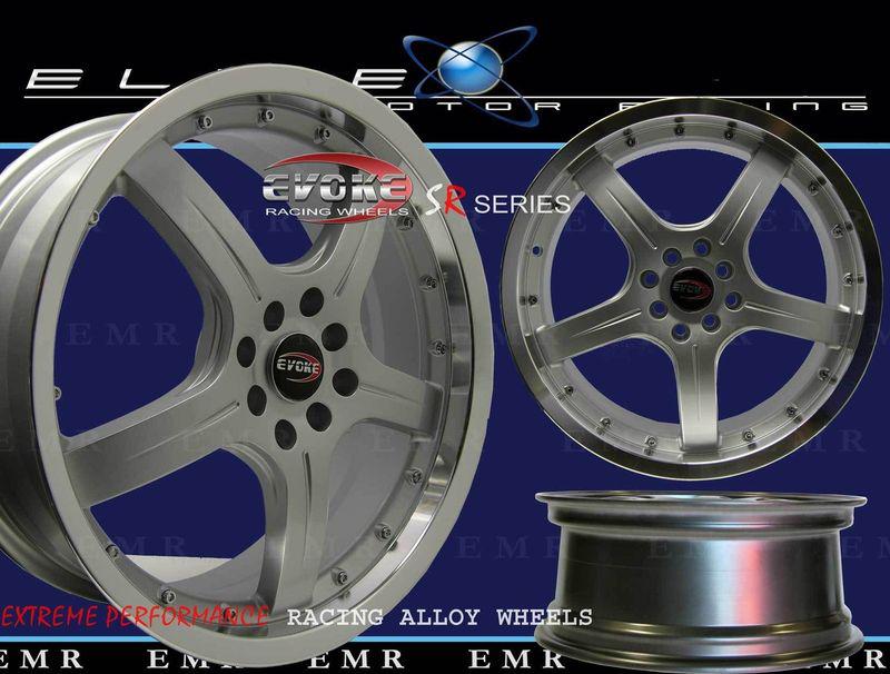 18" evoke f8 wheels/rims 4 lug silver 4x100/114.3