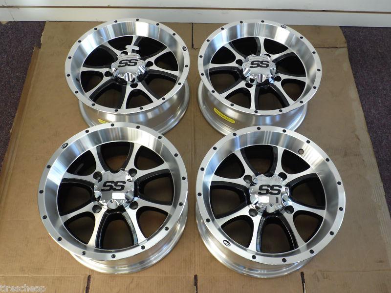 14" can am outlander itp ss108 aluminum atv wheels new set 4 -14ss106 warranty