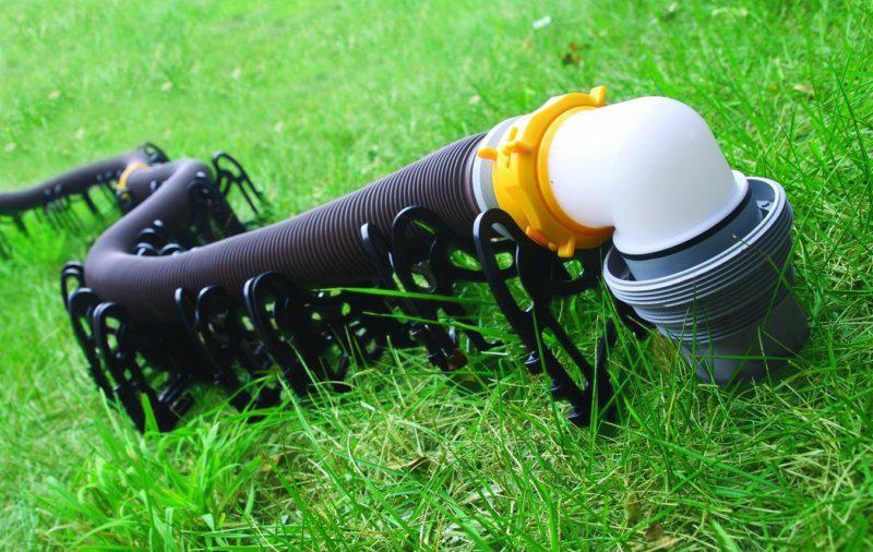 Camco 43051 rv 20' sidewinder plastic sewer hose support, rust resistant, sturdy
