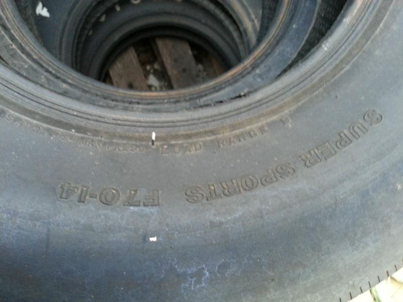 F70-14 FIRESTONE POLY/GLAS RAISED WHITE LETTER TIRES, US $300.00, image 5