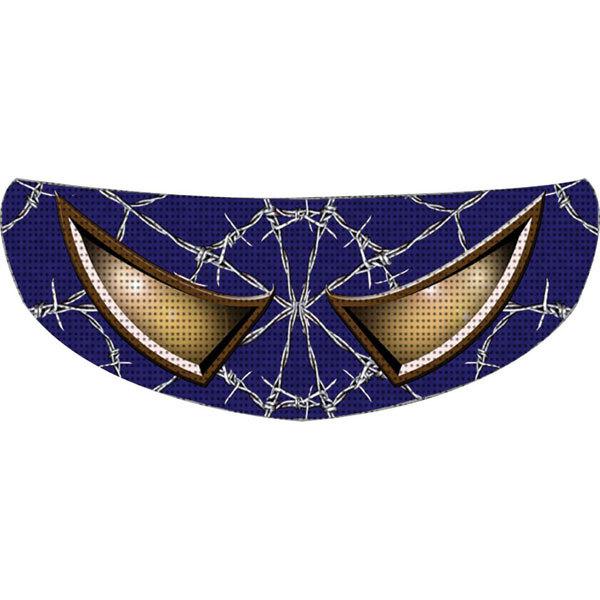 Blue wired web 1 skull skins street shield sticker