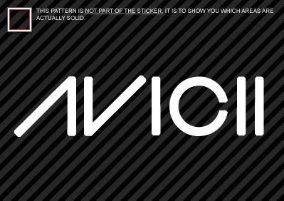 2x avicii (custom) sticker decal 6" white