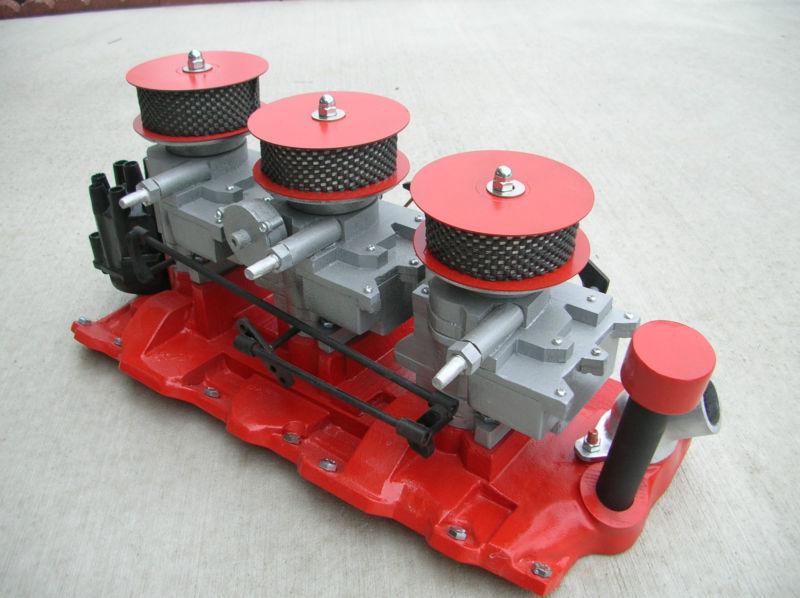 Find Small Block Chevy 3x2 barrel intake and carb's in Attica, Indiana