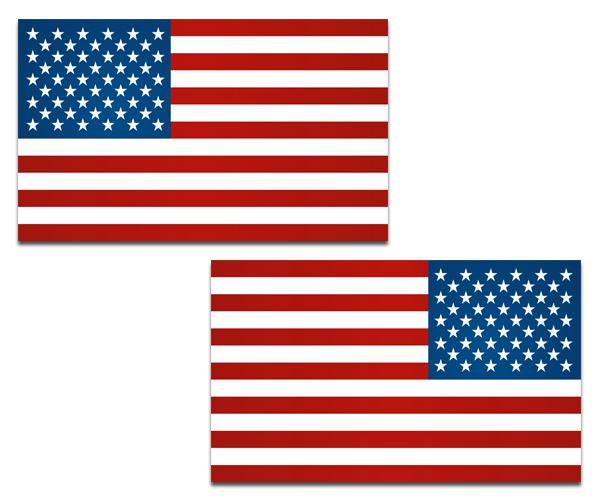 American flag decal set 6"x3.6" usa old glory vinyl car bumper sticker u5ab