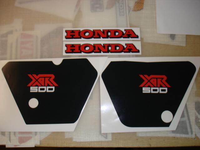 1979-1980 honda xr 500 gas tank and side plate decal kit ahrma xr xl honda