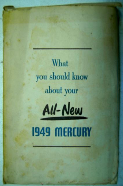 Original 1949 mercury owners manual set in envelope radio instructions very good