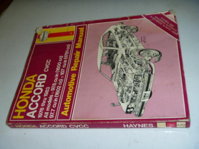 Haynes honda accord cvcc 1976-1983 all models shop repair manual book