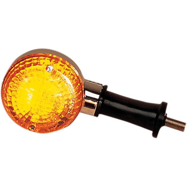 K&s dot turn signal d/f front chrome amber fits kawasaki zl600a eliminator 86-87