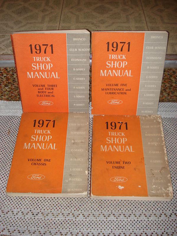 Find 1971 FORD TRUCK SHOP MANUAL SET ORIGINAL SERVICE BOOKS in Carl