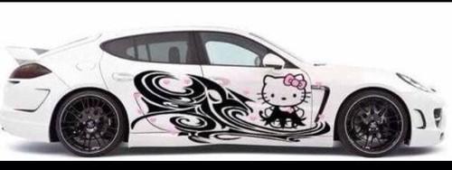 Hello kitty tribal car decal 
