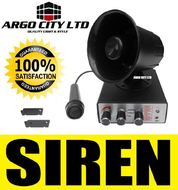 Pa system siren mic 12v 5 siren & 5 animal air horn new