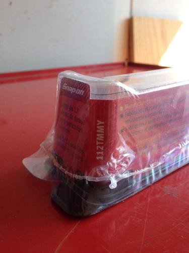 New snap on 1/4" drive metric shallow socket set 5mm-15mm 12 pc 112tmmy w/tray