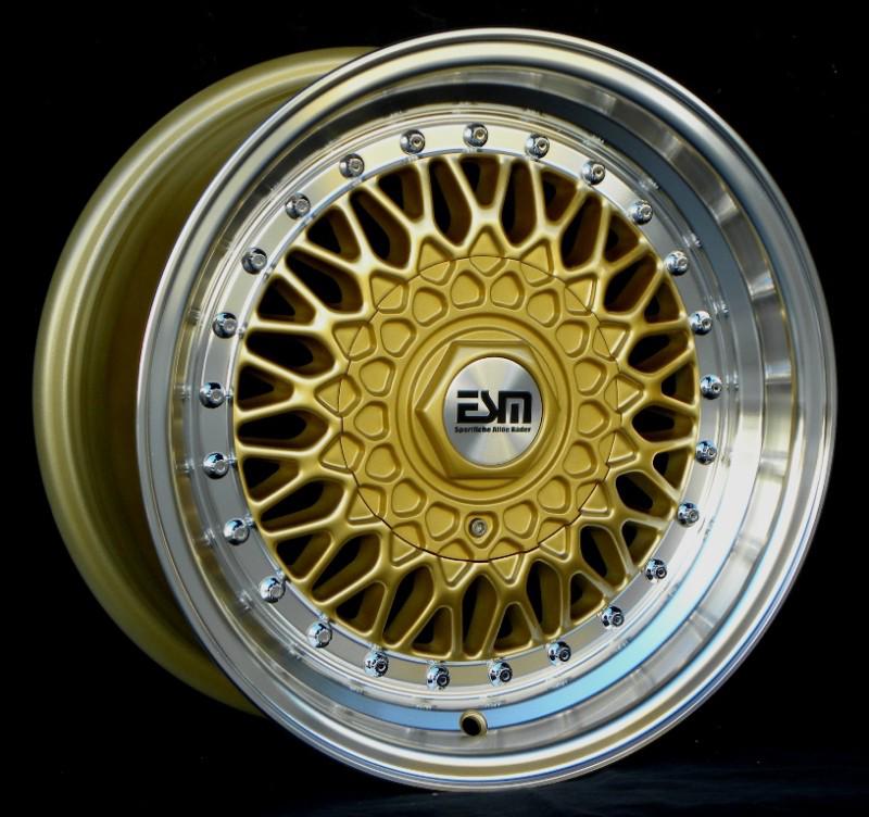 Gold 15x7 15" rs style wheels rims 4x100 esm 002r  honda