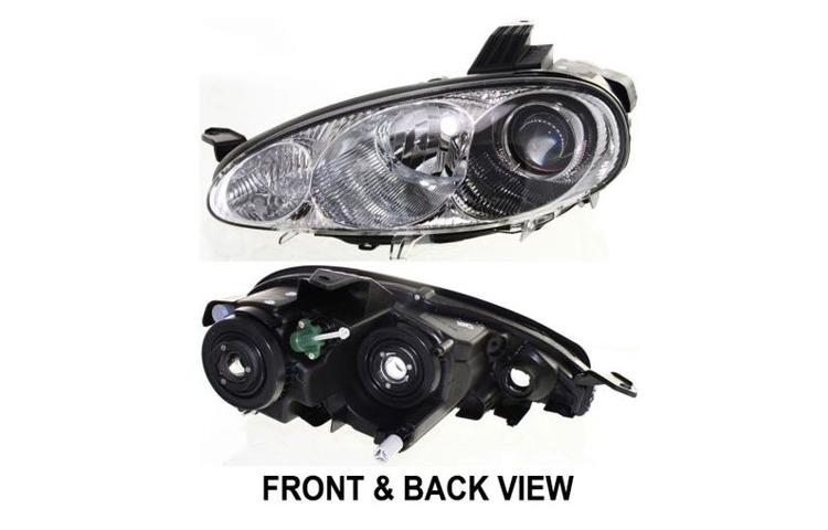 Pair replacement headlight 01-04 mazda miata