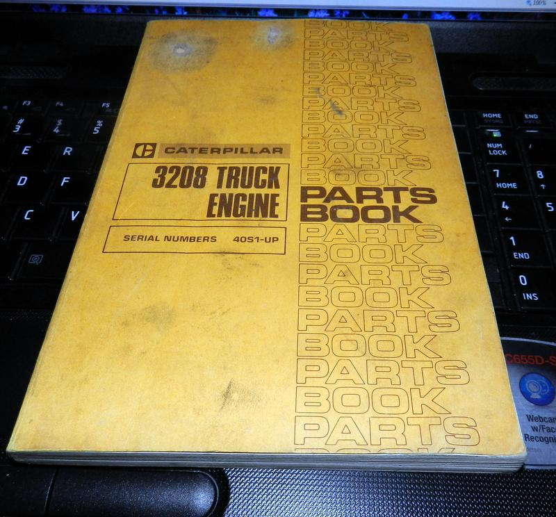 Find Caterpillar 3208 Truck Engine Parts Book, Serial Numbers 40S1UP