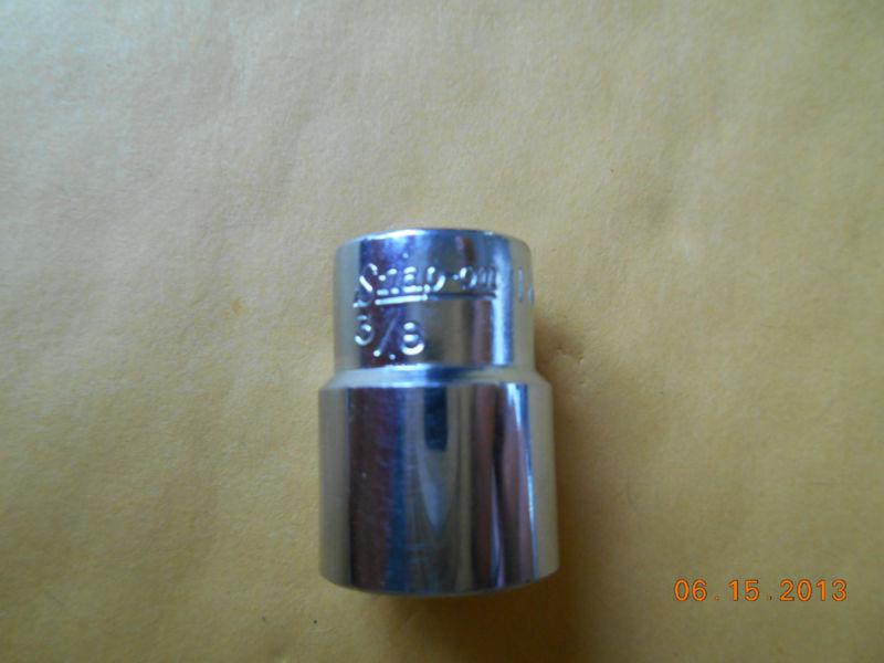 Snap-on tools 1/4" drive shallow 3/8" 8pt standard chrome socket tm412 used 