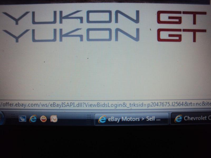 Nos chevrolet yukon gt decals/ both drivers side