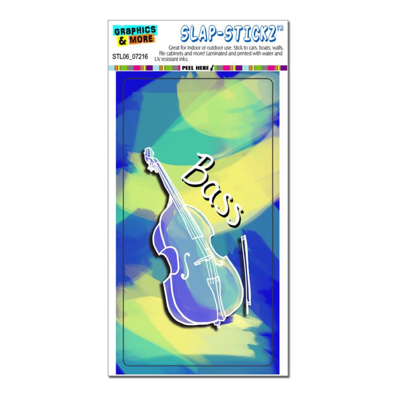 String bass - musical instrument music strings band slap-stickz™ bumper sticker