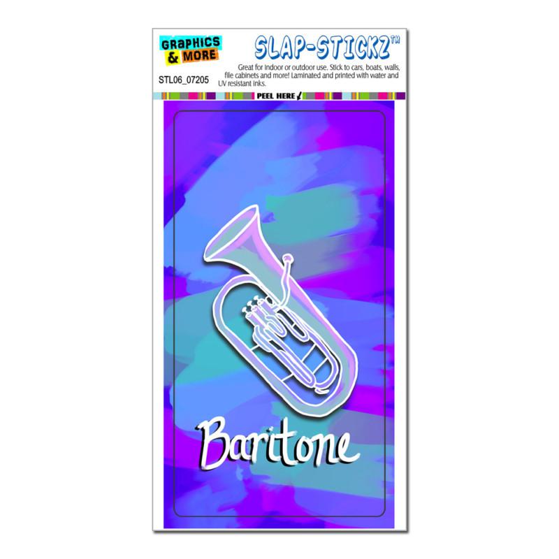 Baritone - musical instrument music brass band - slap-stickz™ bumper sticker