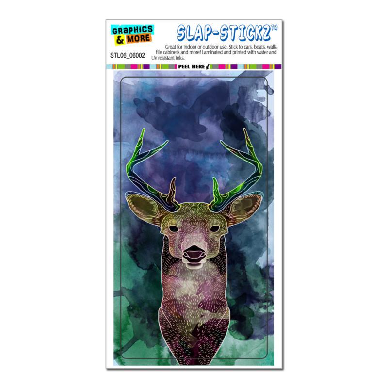 Deer watercolor purple - slap-stickz™ car window locker bumper sticker