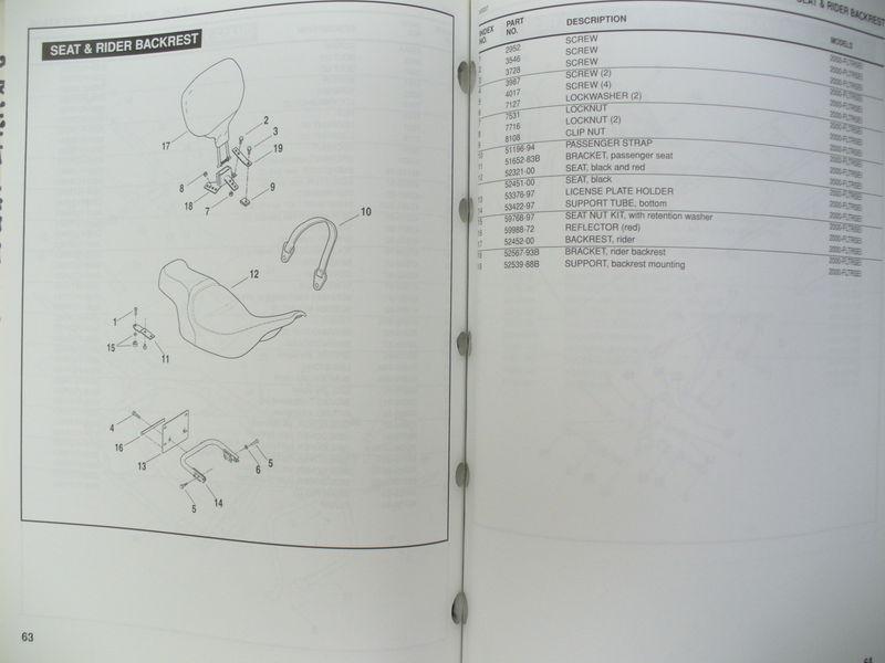 Harley 2000 FLTRSEI Parts Catalog; 99428-00., US $28.00, image 4