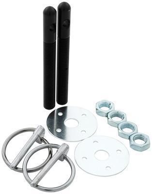 Allstar hood pins torsion pin-style 3.500" long 3/8" dia aluminum black anodized