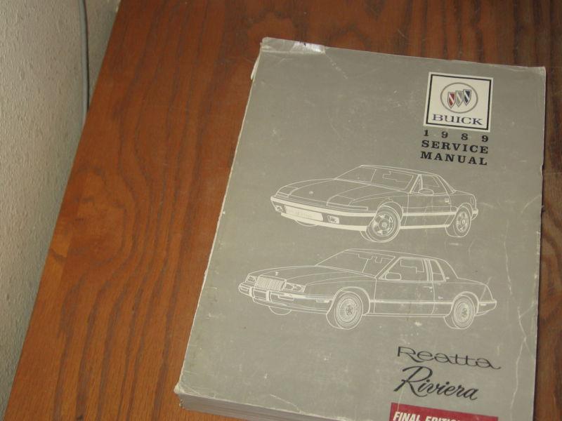 Find 1989 Buick Riviera Reatta Factory Shop Service Manual OEM Final