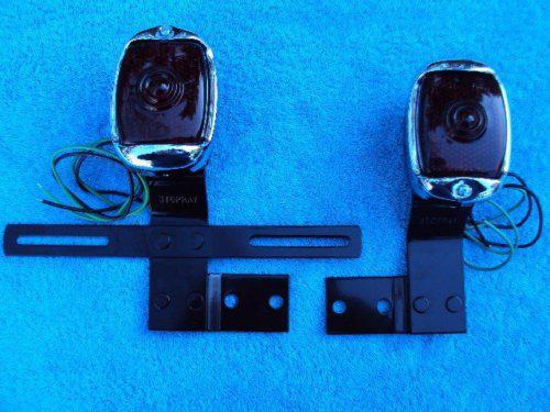 1947-1953 Chevy GMC Truck Black Taillights w/ Brackets 1948 1949 1950 1951 1952, US $79.99, image 2