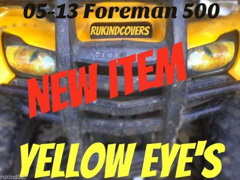 Honda foreman trx500 2005-13 new yellow eye's headlight cover's  rukindcovers