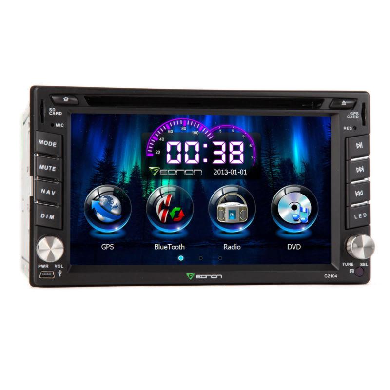 Eonon 6.2" gps nav car dvd stereo radio player bluetooth touch dual zone us map