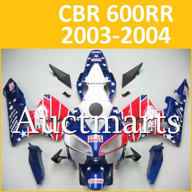 Fit honda 03 04 cbr600rr cbr 600 rr 2003 2004 fairing kit abs plastics b13 a55