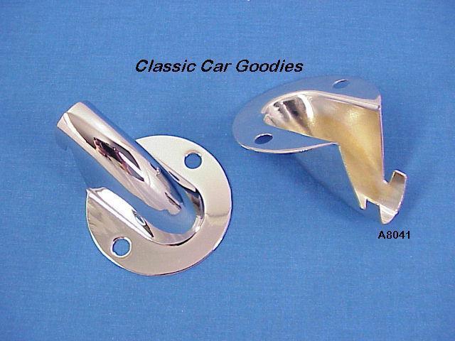 1940 1946 ford truck tail light wire shields (2) chrome 1941 1942