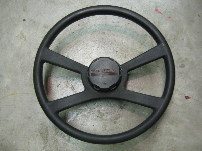 1988-94 gm oem chevy gmc work truck van black soft grip steering wheel good used