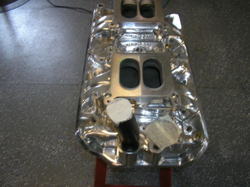 Find AMC OFFENHAUSER POLISHED DUAL QUAD ALUMINUM INTAKE MANIFOLD AMX