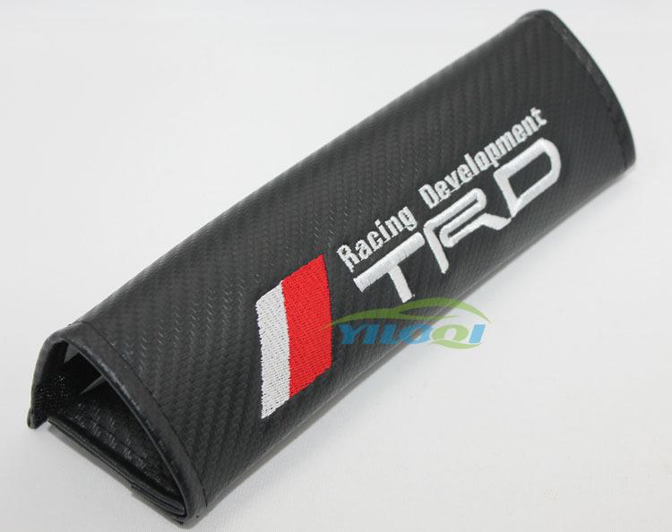 A Pair TRD emblem carbon fiber Car Seatbelt Cover Shoulder Pad Pads For Toyota, US $0.99, image 2