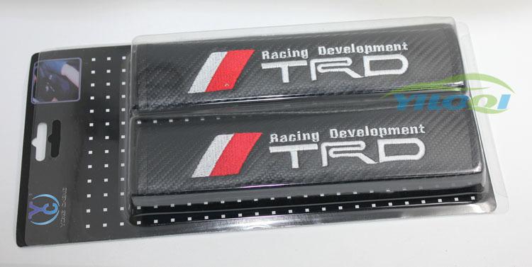 A Pair TRD emblem carbon fiber Car Seatbelt Cover Shoulder Pad Pads For Toyota, US $0.99, image 6