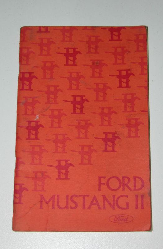1975 ford mustang ii owners manual-original 