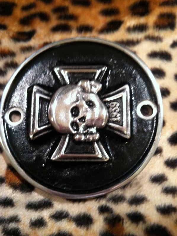 Find IRONHEAD DEATH HEAD IRON CROSS CHOPPER BOBBER HARLEY POINTS COVER