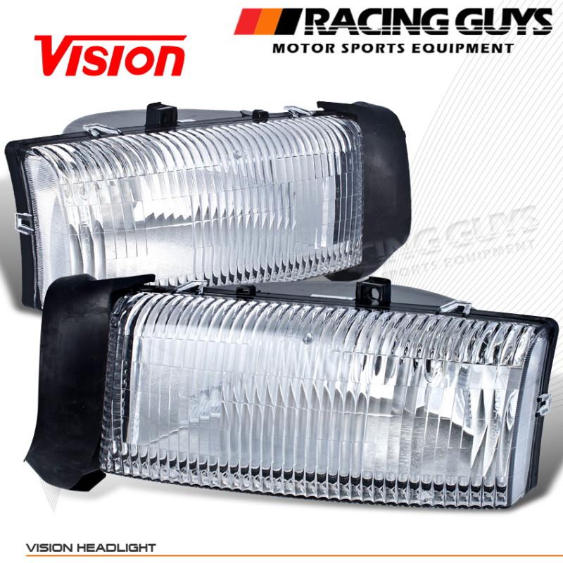 1997-2004 dodge dakota pickup truck headlights lamps pair set new clear durango