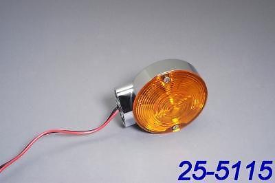 K&s dot turn signal front chrome amber harley flhs electra glide sport 1986-1992