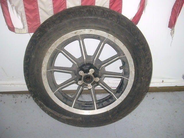  stock harley davidson 16"  10 spoke dual disk front wheel & tire