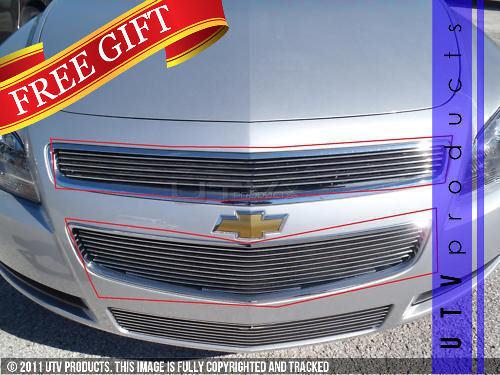 2008 2009 2010 2011 2012 chevy malibu upper 2pc chrome billet grille kit 