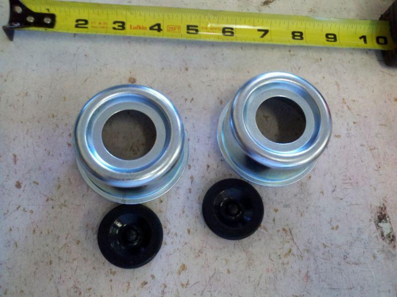 (2) trailer 2.72" ez lube grease cover dust cap plug rubber hub free shipping!