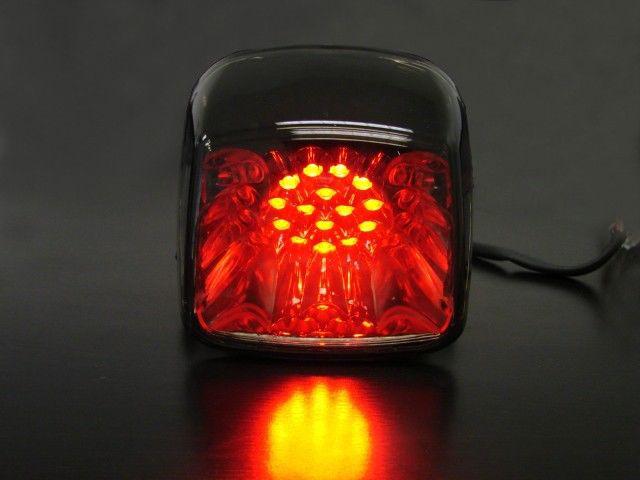 Smoke led laydown tail brake light w/turn signals for 00-07 harley softail deuce