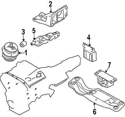 Infiniti 112201ba0a genuine oem factory original mount