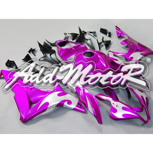 Injection molded fit 2007 2008 cbr600rr 07 08 flames purple fairing 67n27