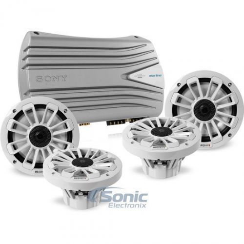 Find Sony + MB Quart Amplified Marine Speaker Bundle 4 Ch. Amp + 4 6.5