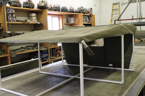 Willys mb ford gpw canvas summer top, reinforced original equipment design